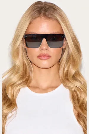 PRETTYLITTLETHING Silver Oversized Resin Frame Fade Lens Sunglasses