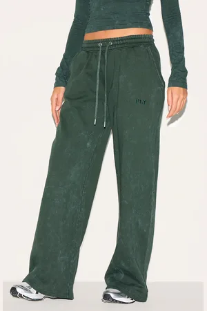 PRETTYLITTLETHING Washed Low Rise Oversized Wide Leg Joggers
