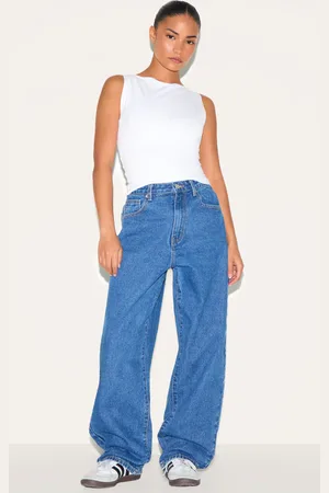 PRETTYLITTLETHING Petite High Waist Boyfriend Jean