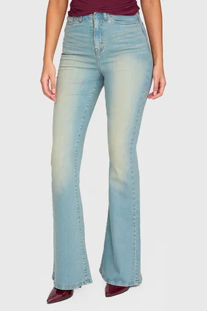 PRETTYLITTLETHING Tall Vintage Low Rise Invisible Waistband Stretch Flares
