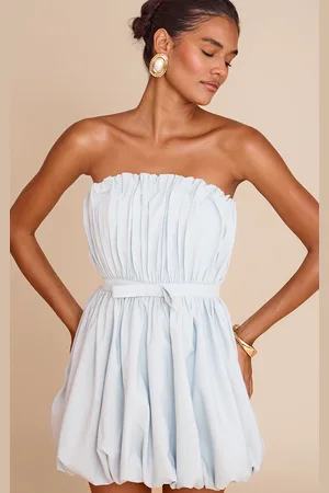 PRETTYLITTLETHING Bow Detail Puffball Mini Dress
