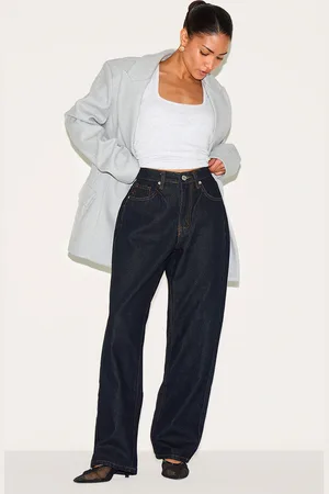 PRETTYLITTLETHING Petite High Waist Straight Leg Jeans