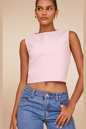 PRETTYLITTLETHING Woven Sleeveless Boxy Top