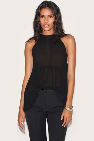 PRETTYLITTLETHING Chiffon Halterneck Top