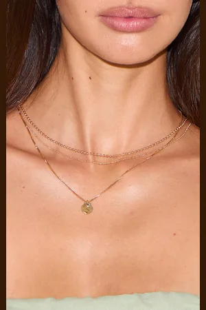 PRETTYLITTLETHING Gold Multiple Layered Pendant Necklace
