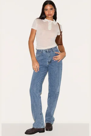 PRETTYLITTLETHING Tall High Waist Straight Leg Jeans