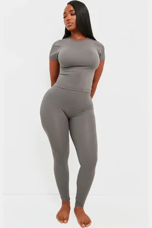 PRETTYLITTLETHING Shape Charcoal Stretch Seamless Leggings