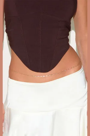 PRETTYLITTLETHING Flat Round Detail Belly Chain