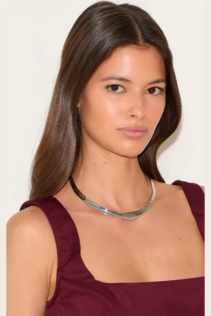 PRETTYLITTLETHING Silver Metal Texture Choker