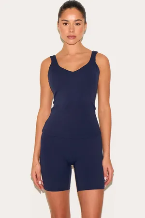 PRETTYLITTLETHING Navy Ultimate Sculpt Padded Longline Sports Bra