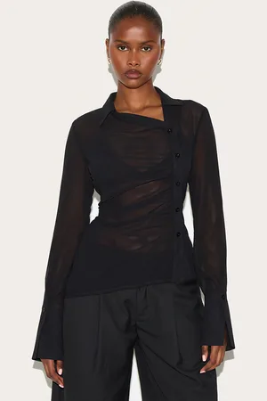PRETTYLITTLETHING Asymmetric Chiffon Shirt