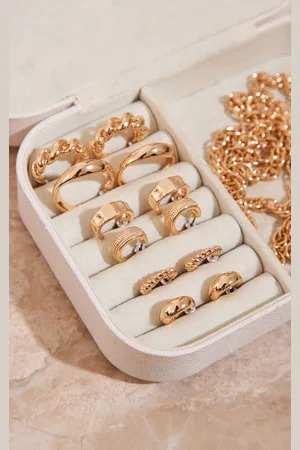 PRETTYLITTLETHING Gold Assorted Textured Small Multipack Hoop Earrings