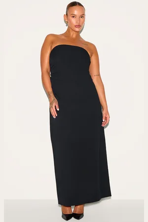 PRETTYLITTLETHING Plus Bandeau Ruched Shift Dress