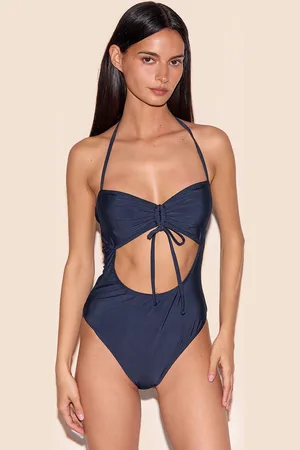 PRETTYLITTLETHING Navy Cut Out Swimsuit