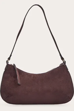 PRETTYLITTLETHING Faux Suede Baguette Shoulder Bag