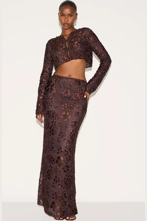 PRETTYLITTLETHING Floral Maxi Skirt