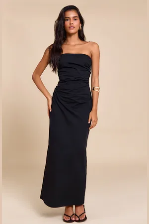 PRETTYLITTLETHING Bandeau Ruched Midaxi Dress