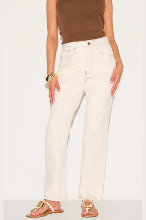 PRETTYLITTLETHING Petite High Waist Straight Leg Jeans