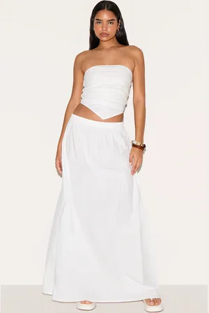 PRETTYLITTLETHING Tall Cotton Poplin A-line Maxi Skirt