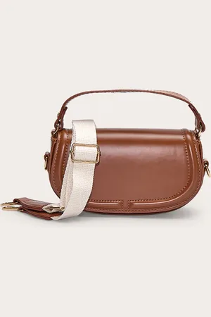 PRETTYLITTLETHING Tan Mini Round Cross Body Bag
