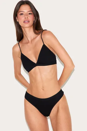 PRETTYLITTLETHING Jersey Triangle Bralette And Thong Lingerie Set