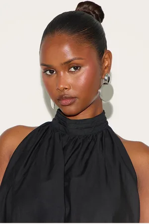 PRETTYLITTLETHING Silver Large Pebble Statement Earrings
