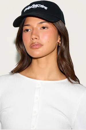 PRETTYLITTLETHING Pretty Little Thing White Embroidered Cap