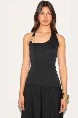 PRETTYLITTLETHING Woven Hardware Long Top