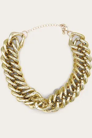 PRETTYLITTLETHING Gold Extra Chunky Chain Detail Necklace