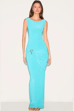 PRETTYLITTLETHING Double Layer Ruched Trim Detail Maxi Dress