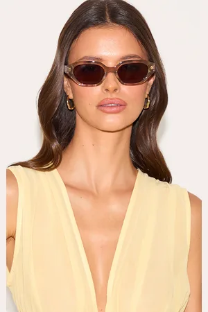 PRETTYLITTLETHING Smokey Angled Cat Eye Sunglasses