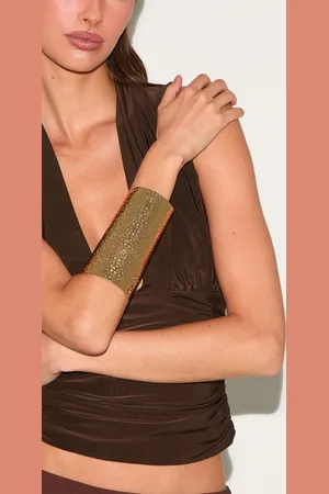 PRETTYLITTLETHING Gold Texture Cuff Bracelet