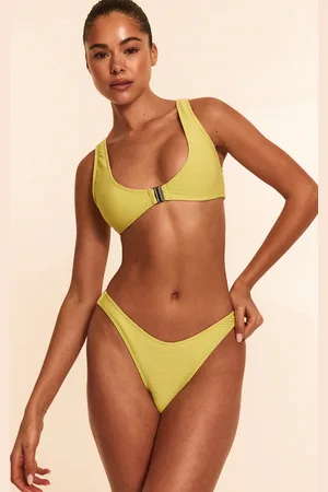 PRETTYLITTLETHING Lime Ribbed Bikini Bottoms