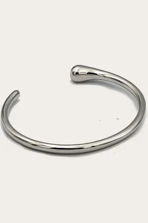 PRETTYLITTLETHING Silver Simple Smooth Curve Bangle