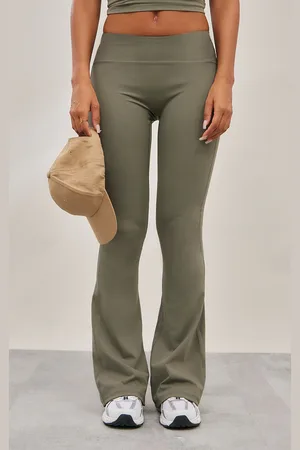 PRETTYLITTLETHING Olive Ultimate Sculpt Flare Yoga Pants