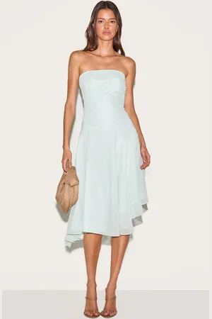 PRETTYLITTLETHING Bandeau Asymmetric Hem Midaxi Dress