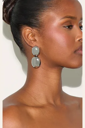 PRETTYLITTLETHING Silver Pebble Statement Earrings