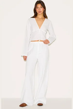 PRETTYLITTLETHING Wide Leg Drawstring Trousers