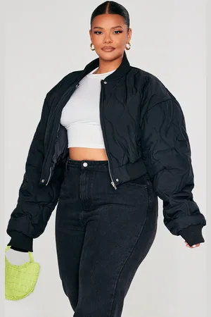 PRETTYLITTLETHING Plus Panel Bomber Jacket