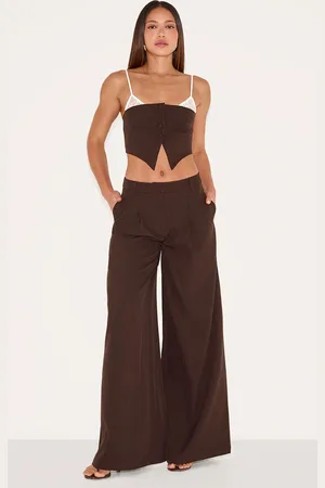PRETTYLITTLETHING Tall Tailored Wide Leg Trousers
