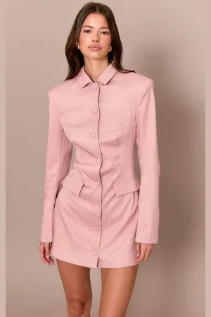 PRETTYLITTLETHING Tailored Button Up Pocket Detail Mini Dress