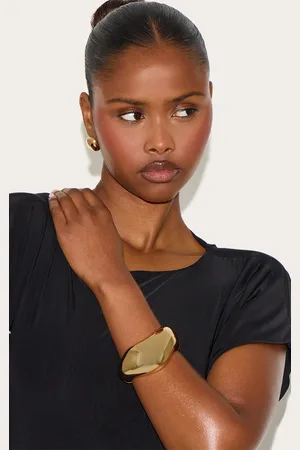 PRETTYLITTLETHING Gold Abstract Bangle