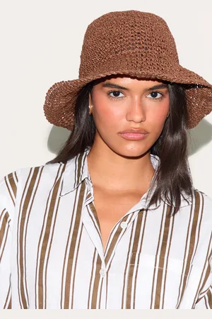 PRETTYLITTLETHING Raffia Bucket Hat