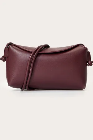 PRETTYLITTLETHING Plum Soft PU Spaghetti Strap Cross Body Bag