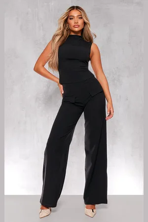 PRETTYLITTLETHING Woven Tailored Wide Leg Pocket Detail Trouser