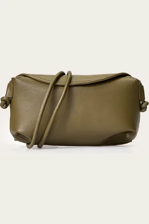 PRETTYLITTLETHING Olive Soft PU Spaghetti Strap Cross Body Bag