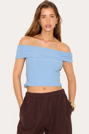PRETTYLITTLETHING Soft Touch Bardot Long Top