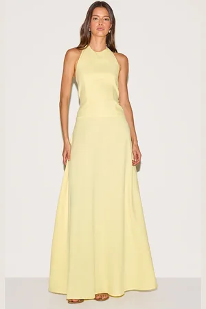 PRETTYLITTLETHING Tailored Halterneck Maxi Dress