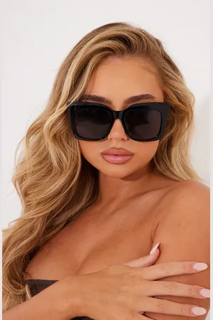 PRETTYLITTLETHING Oversized Metal Arm Cat Eye Sunglasses