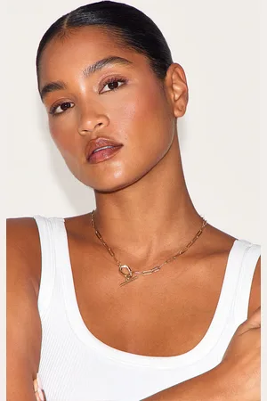 PRETTYLITTLETHING Gold Link Chain T-bar Necklace